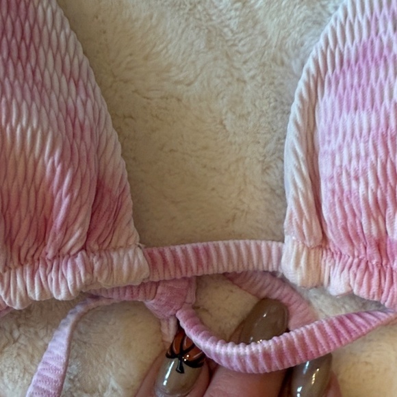 New! Vitamin A Gia Reversible Triangle Top in Pink Tie Dye 31059 - Picture 4 of 11